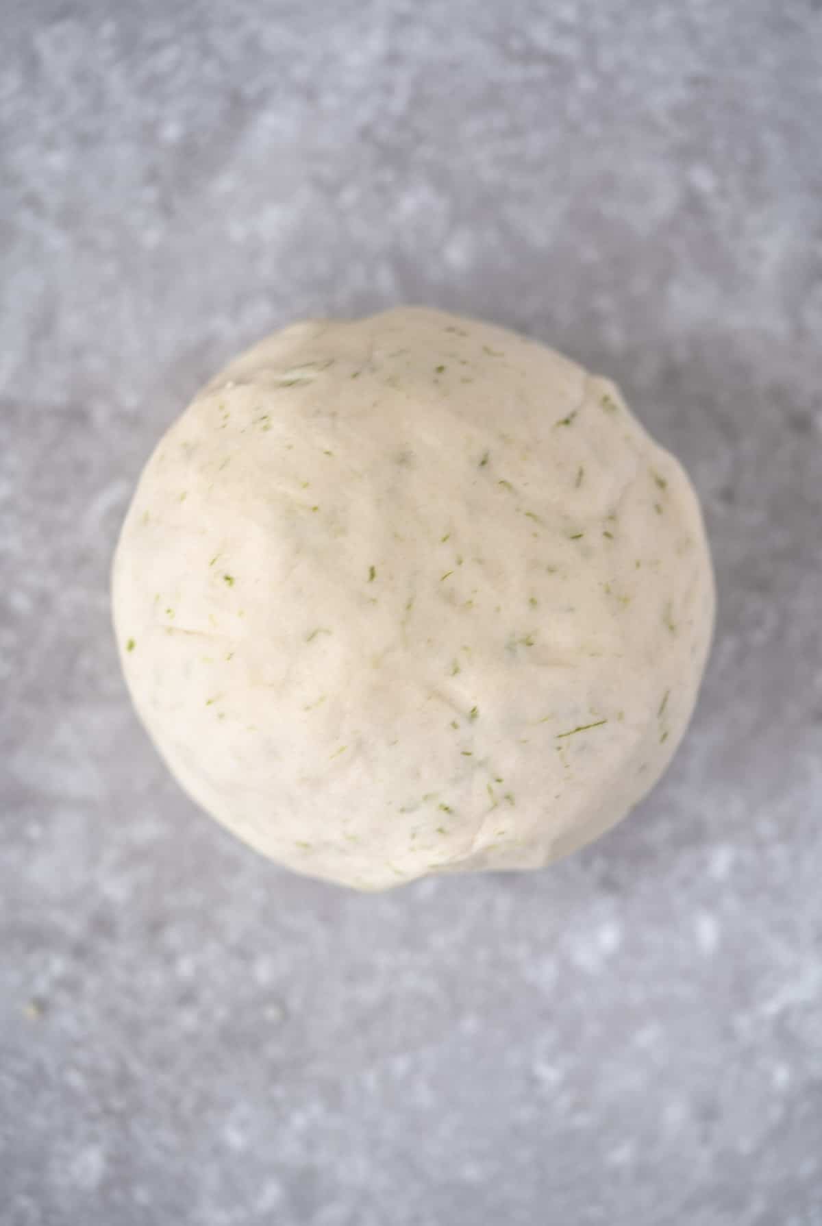 cassava tortilla dough rolled into a ball
