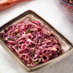 crunchy cabbage salad in dish