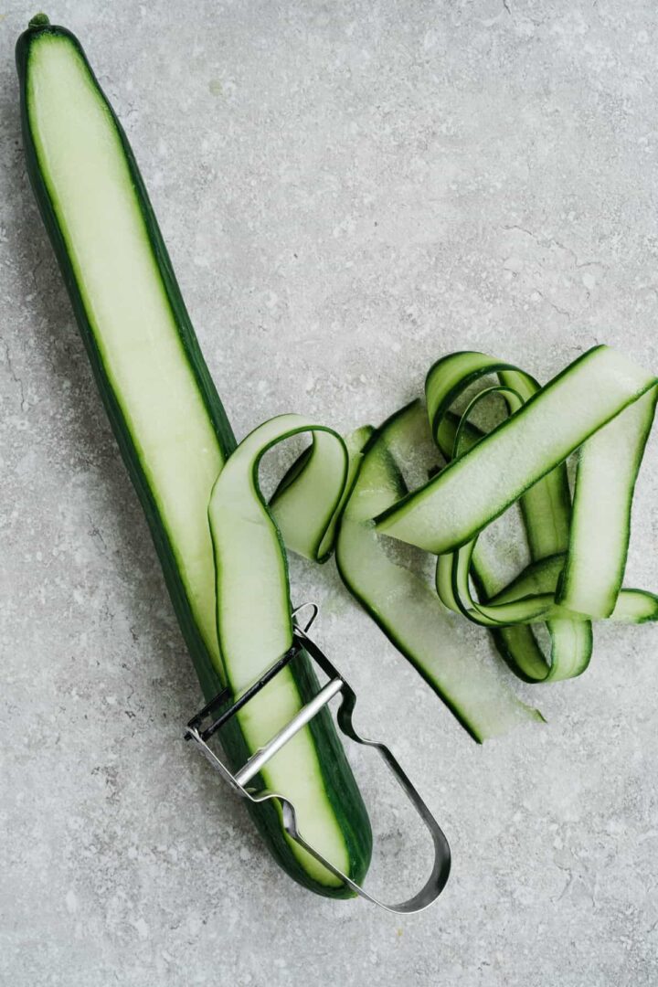 Melon Cucumber Ribbon Salad - Eat Fresh Glow