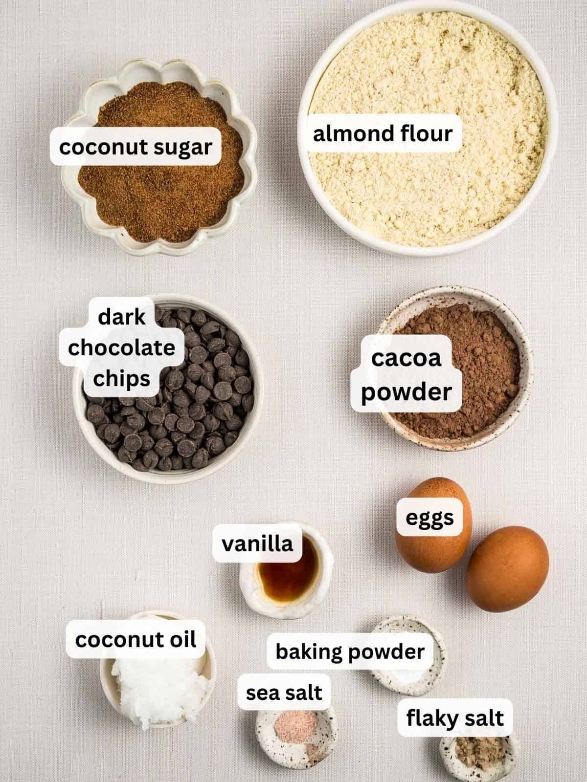 process shot of almond flour brownies.