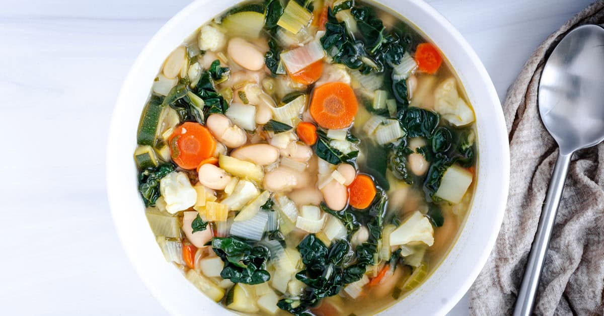 White Bean Vegetable Soup Without Tomatoes 